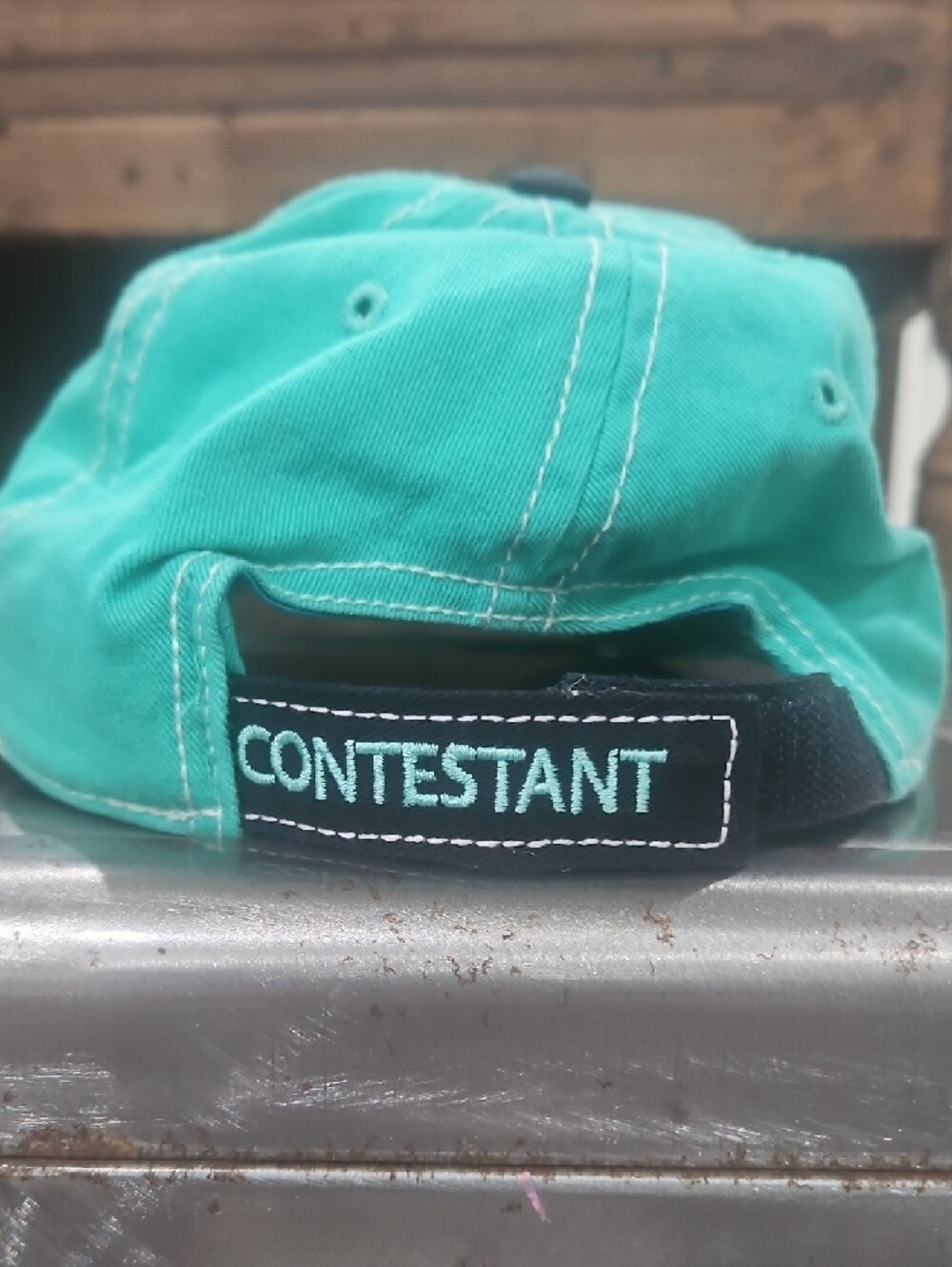 Wrangler Black and Teal 'Rock 47' Embroidered Baseball Cap - Picture 3 of 5